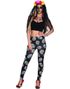 Sorte Leggings med Day of the Dead Motiv