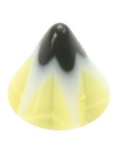 Stjerne Spike Gul - 4 mm Akrylkugle til 1,2 mm stang