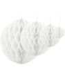 Hvid Honeycomb Ball Vælg Størrelse 10-40 cm