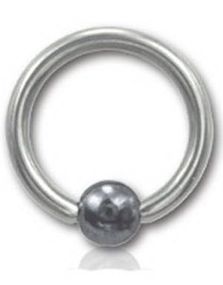 Silver BCR med Hematite ball Titan