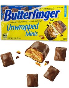 Butterfinger Unwrapped Minis - Crispy Sjokolade med Peanøttsmør 79,3 gram (USA Import)