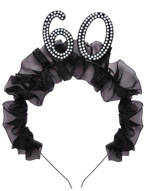 60 År - Pannebånd med Rysjer og Perler