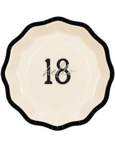 6 stk Papptallerkener 18 cm - Hello 18