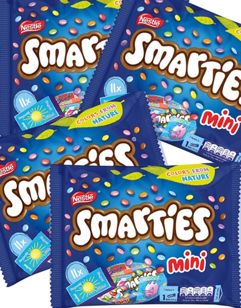 16 stk Poser Smarties Mini med 11 stk Små Æsker i Hver - Hel Æske