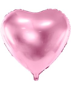 Hjerteformet Lys Rosa Folieballon 46 cm