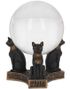 Kattefigur Krystallkule Holder med Egyptiske Motiver 12 cm