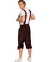 Brun Oktoberfest Lederhosen med Røde Detaljer