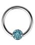 BCR Piercing with Sparkling Turquoise Stone