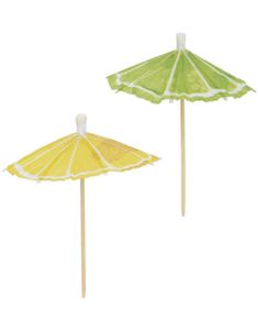 50 stk Flerfarget Cocktail Paraplyer 10 cm - Summer Fruits