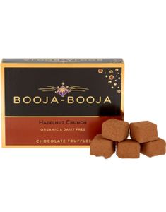 Booja-Booja Hasselnød Crunch - Veganske Chokoladetrøfler med Hasselnødstykker 92 Gram