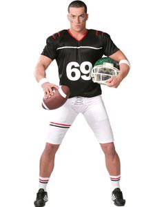 Quarterback Fodboldspiller Herrekostume