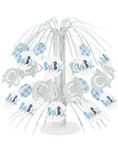 Baby Blue Elephant Borddekorasjon 22 cm