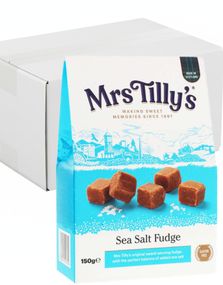 900 g Mrs Tilly Sea Salt Fudge / Bløde Karameller Med Havsalt - Hel Æske