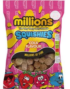 Millions Squishies - Sukrede Vingummibiter med Colasmak 120 gram