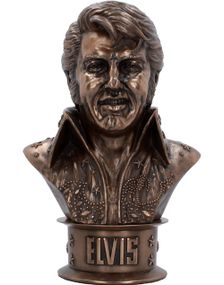 Licenseret Bronzefarvet Elvis Presley Buste 33 cm