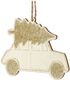 10 stk Tags i Treverk med 5 Forskjellige Juledesign