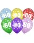 80 Tallet Flerfargede Ballonger- 30 cm