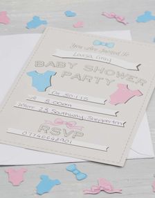 10 stk Invitationer - Babyshower - Baby Girl or Baby Boy