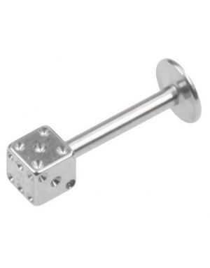 Labret Piercing med Terning
