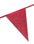 Rødt Glitter Banner med Vimpel Flagg 6 meter