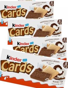 20 stk 5-Pack Kinder Cards - Kjeks med Kindersjokolade - Hel Eske