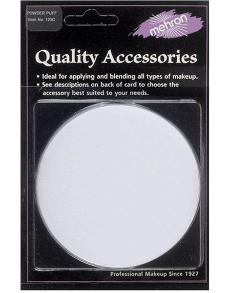 Mehron Powder Puff Applicator - Diameter: 8 cm Sminkepude