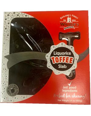 Walkers Toffee Liquorice Slab Toffee - Gavepakke med Lakrids og Metalhammer 400 gram