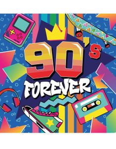 12 Stk 90s Forever Servietter 33x33 cm