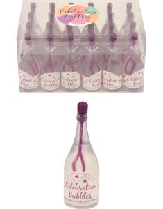 24 stk Klare Champagneflasker Sæbebobler 768 ml - Heavenly Love