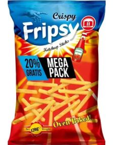 Fripsy Sticks Ketchup Flavour - Snacksstenger med Ketchupsmak 120 gram