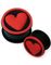 Red Heart - Sort Piercing Plug