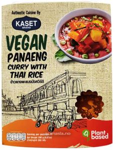 Kaset Vegan Panang Curry & Jasminris – Mikroret (kan opbevares ved stuetemperatur) 290 g (Thailand)