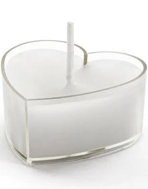 10 stk Hjerteformede Stearinlys - 4 cm