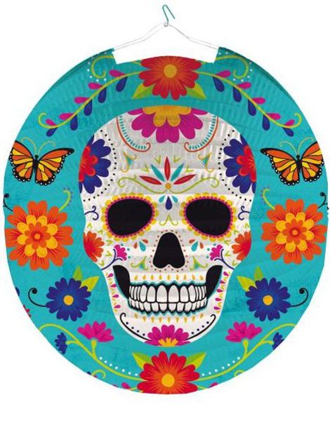 Rund Day of the Dead Lanterne 25 cm
