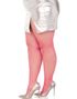 Plus size fiskenett strømpebukse - Rosa