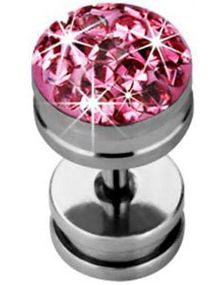 Glitter Stone in Pink - Fake Piercing