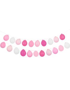 Multibruk Ballonggirlander med Hvite og Rosa Ballonger - 20 Ballonger