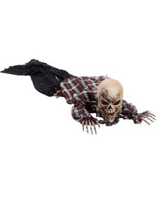 Crawling Skeleton - Figur med Lyd, Lys og Bevægelse 158 cm