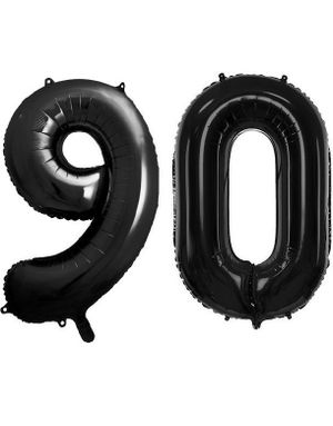 90 år balloner - 86 cm sort