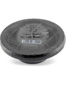 10 stk Dype Svarte Gjenbrukbare Plastikkskåler 15,5 cm