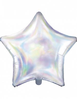 Iriserende Stjerneformet Folieballon 48 cm