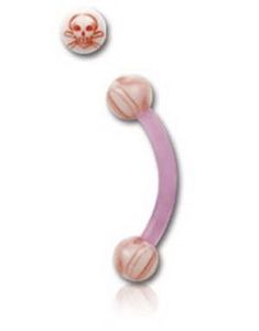 Kranie Rød - 1.2 x 8 mm Øjenbrynspiercing