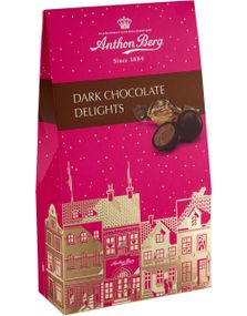 Anthon Berg Dark Chocolate Delights - Mørke Sjokoladekuler med Fyll i Gaveeske 110 gram