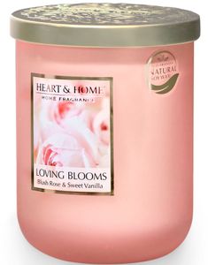 Heart & Home Loving Blooms - Stort Duftlys i Glass