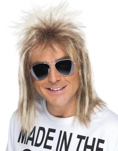 80'er Mullet Paryk i Lys Brun
