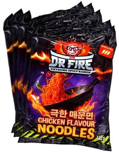 5-Pack Dr. Fire Extreme Spicy Ramen Chicken Flavour Noodles 5x142 gram (Korea)