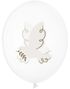 6 stk Klare Ballonger med Due-motiv 30 cm