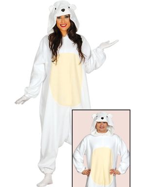 Isbjørn Kigurumi Unisex Kostume