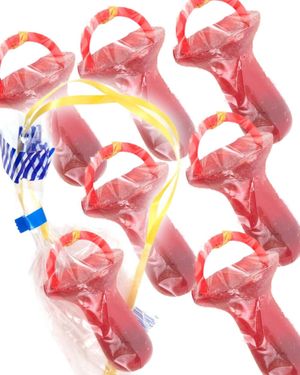 36 Stk Big Red Dummy - Røde Klare Slikkepinde med Fruktsmag - Hel Kasse 2,16 kg
