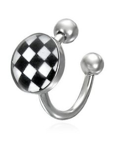 Øjenbrynspiercing med Skakmønster - 1,2 x 8 mm